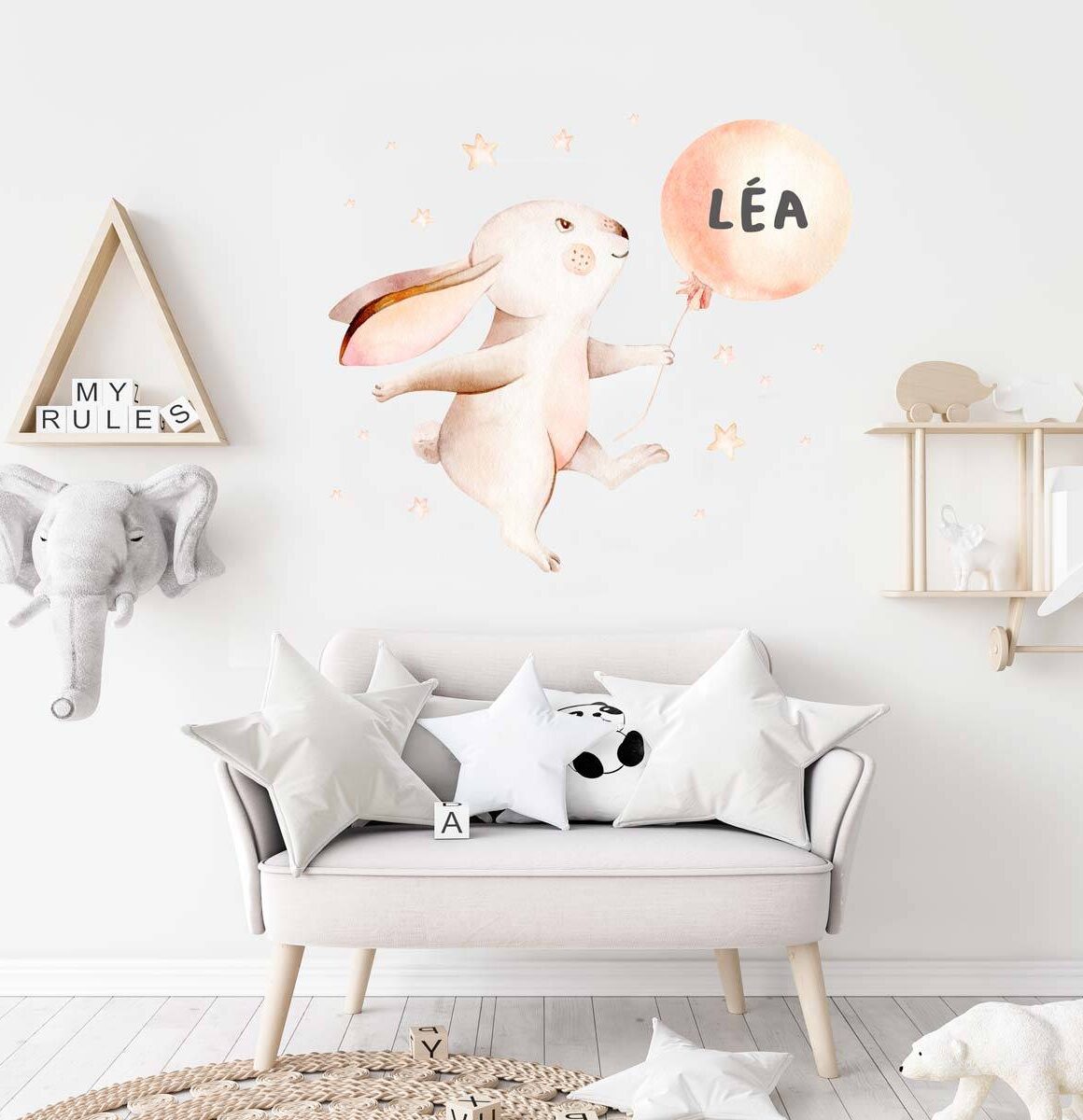 sticker-lapin-enfant-personnalisé
