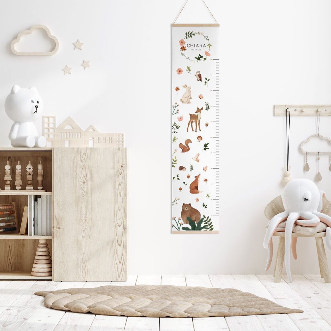 Personalized Girls' Forest Growth Chart - Babywall